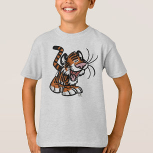 T-shirt d'enfants de tigre de bande dessinée de