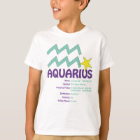T-shirt d'enfants de traits de Verseau