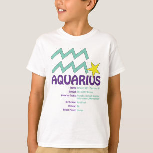 T-shirt d'enfants de traits de Verseau