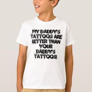 T-shirt d'enfants des tatouages de mon papa