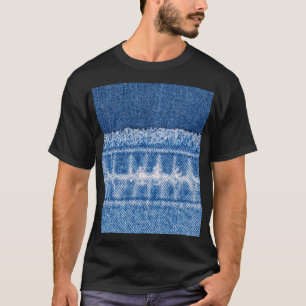 T-shirt Déni déchiré : Cadre de Jeans double bleu