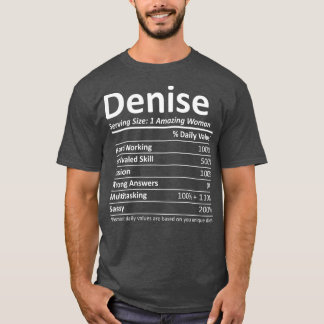 T-shirt DENISE Nutrition Nom personnalisé Drôle cadeau
