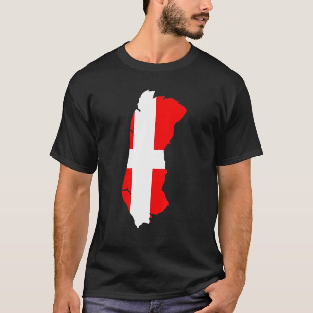 T-shirt Denmark flag in Römö outline Römö (Devant)