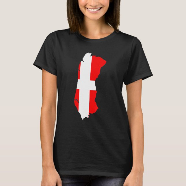T-shirt Denmark flag in Römö outline Römö (Devant)