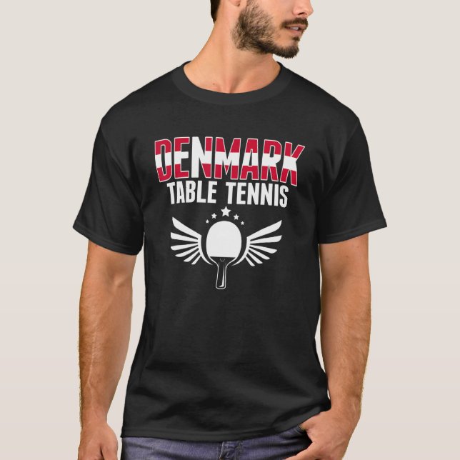 T-shirt Denmark Table Tennis   Danish Ping Pong Team Suppo (Devant)
