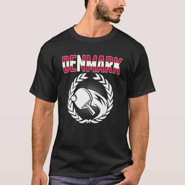 T-shirt Denmark Table Tennis  Danish Ping Pong Team Suppor (Devant)