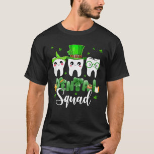 T-shirt Dental Squad Cute Tooth Irlandais Drapeau Shamrock
