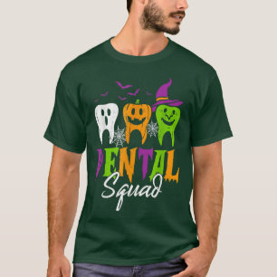 T-shirt Dental Squad Funny Trois Dents Dents Sorcière Hall