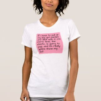 T-shirt Dentelez dessus mis grand dire de mot de culottes