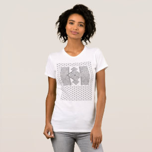 T-shirt Dentelle en céramique Gris