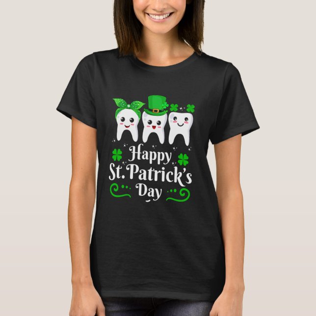 T-shirt Dentist Happy Jour de la Saint Patrick Dental Assi (Devant)