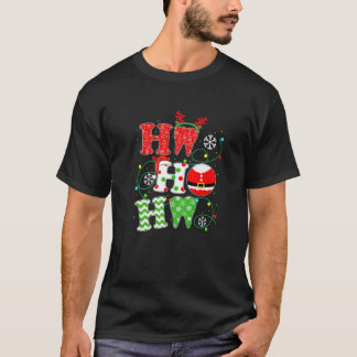T-shirt Dentiste Noël Ho Ho Ho Dents Père Noël Dental Merr