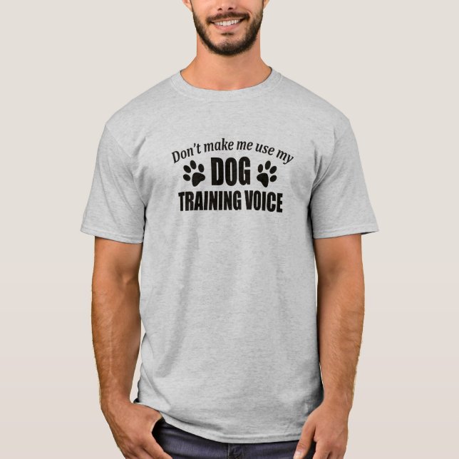 T-shirt d'entraîneur de chien des hommes (Devant)