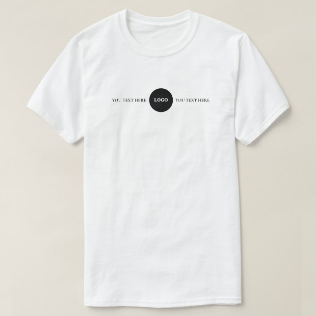 T-Shirt d'entreprise avec texte de logo personnali (Design devant)