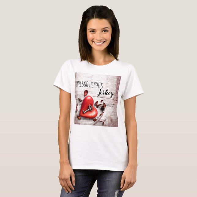 T-shirt d'entreprise personnalisée Pays Bois clé à (Devant entier)