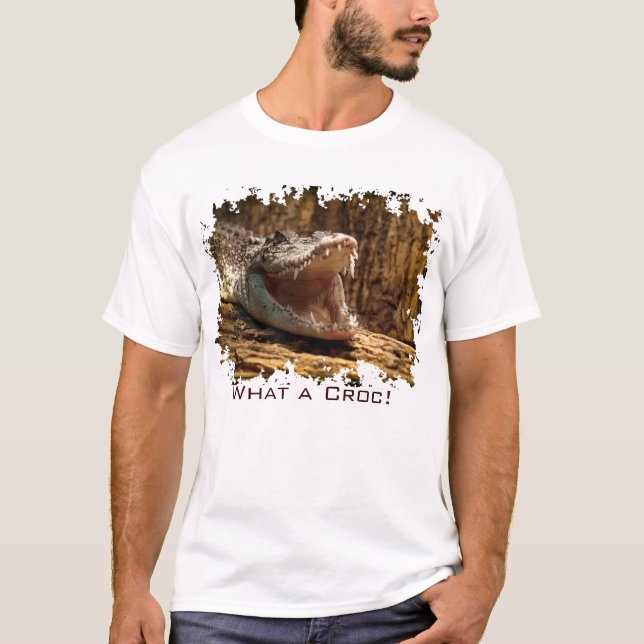 T-shirt Dents de crocodile, Alligator, Reptile, Faune (Devant)