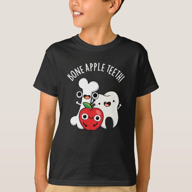 T-shirt Dents de pomme osseuse, Bona Appetit drôle, Pun, F (Devant)
