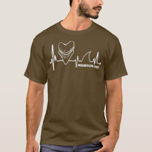 T-shirt dents de requin pulsation fossile chasseur mégalod