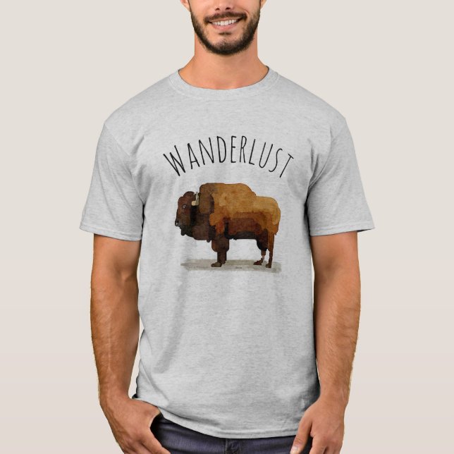 T-shirt d'ENVIE DE VOYAGER : Buffalo américain (Devant)