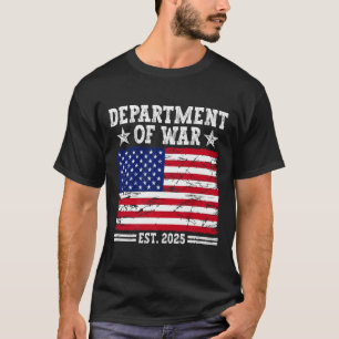 T-shirt Département De Guerre Usa Camouflage Drapeau Dépar