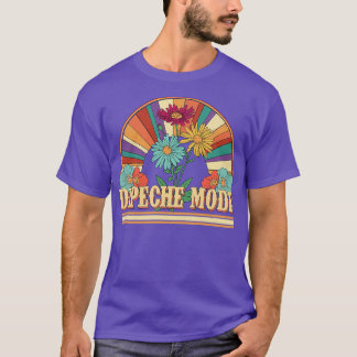 T-shirt Depeche Flowers Nom Mode Cadeaux personnalisés Ret