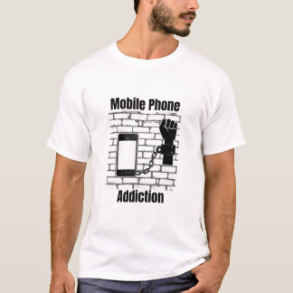 T-shirt dépendance aux téléphones mobiles
