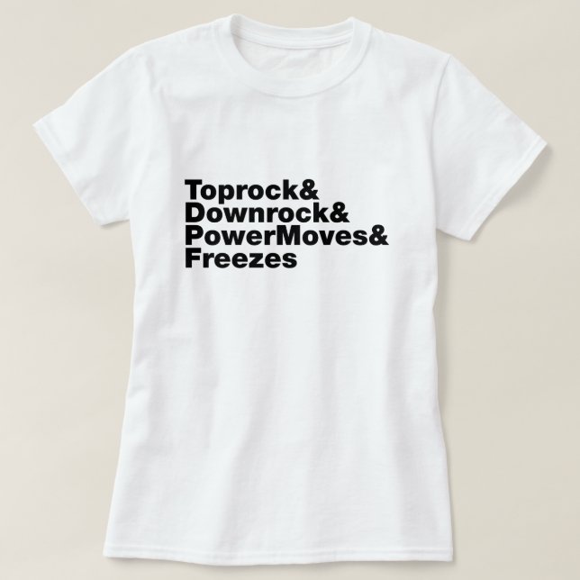 T-shirt Déplacements de rupture (Breakdance) (Design devant)