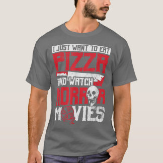 T-shirt Déplaisant Effrayant Veut Manger De La Pizza Et Re