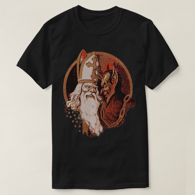 T-shirt Déplaisant Gruss Vom Krampus Demon Christmas Devil (Design devant)