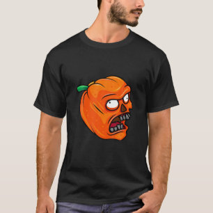 T-shirt Déplaisant Halloween Citrouille Face Halloween Fun