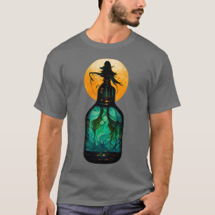 T-shirt Déplaisante sorcière vintage qui chante lune