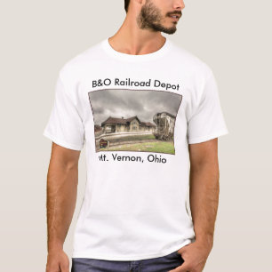 T-shirt Dépôt de chemin de fer de B&O - Mt Vernon oh,