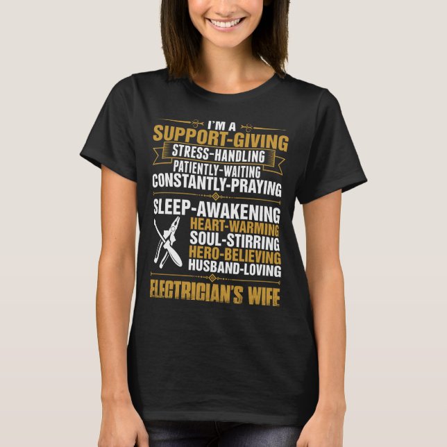 T-shirt d'épouse d'électriciens (Devant)