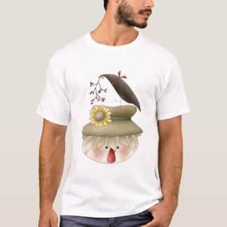 T-shirt d'épouvantail d'automne par Trina Clark