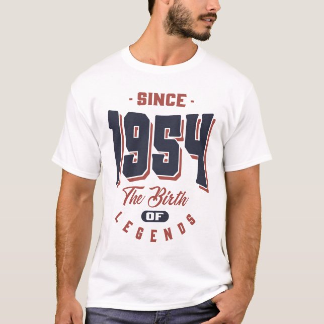T-shirt Depuis 1954 La Naissance Des Légendes Cadeaux Anni (Devant)