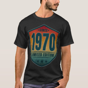T-shirt Depuis 1970 Édition Limitée Vintage Rétro Coucher 