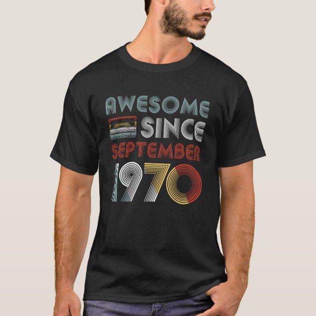 T-shirt Depuis septembre 1970 quarante-neuvième (Devant)