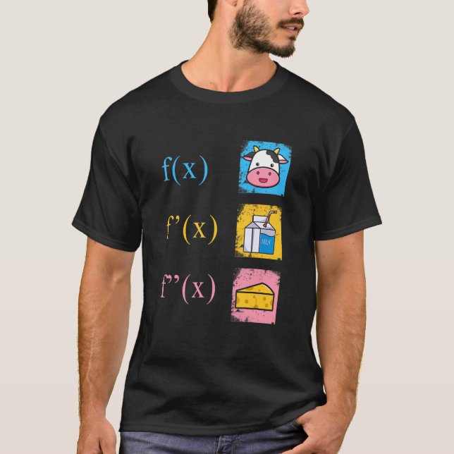 T-shirt Dérivation mathématique lait de vache fromage anal (Devant)