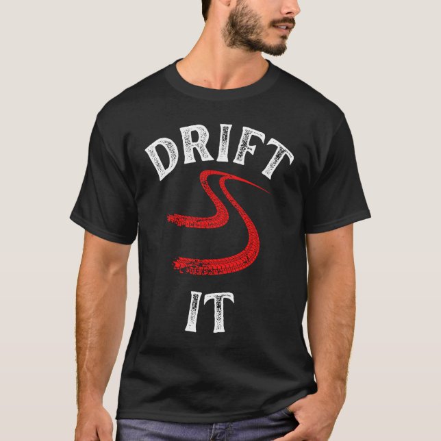 T-shirt dérive le blanc rouge en détresse course voiture g (Devant)