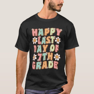 T-shirt Dernier jour de 7e année professeur groovy de sept