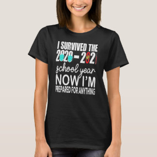 T-shirt Dernier Jour De L'École Fin De L'Année Thé Surviva