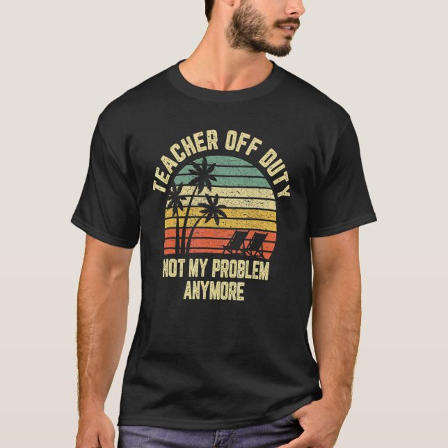 T-shirt Dernier Jour De L'École Professeur Hors Service Pa (Devant)