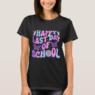 T-shirt Dernier Jour D'école Prof Boy Girl Grad Bonjour Ét