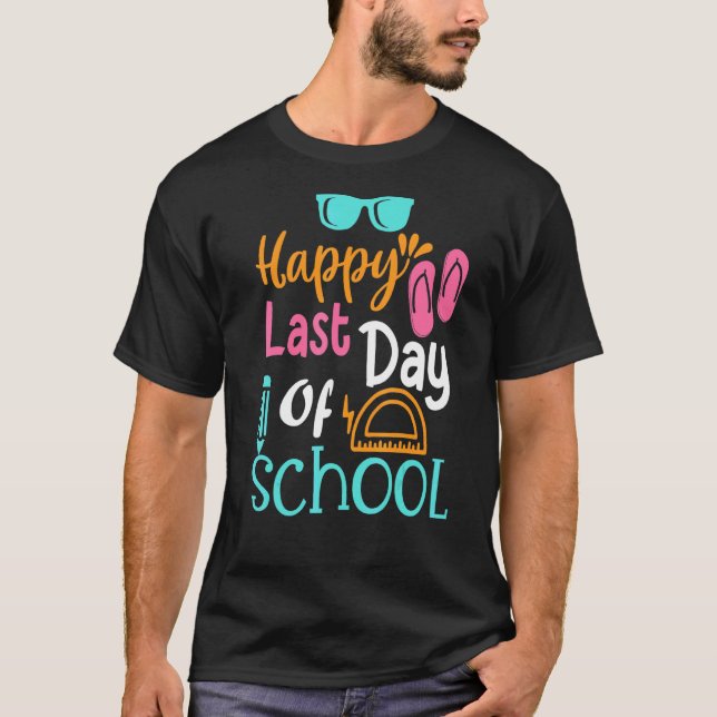 T-shirt Dernier Jour D'Été De L'École (Devant)