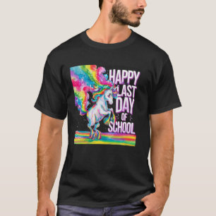 T-shirt dernier jour enfants filles licorne heureux dernie