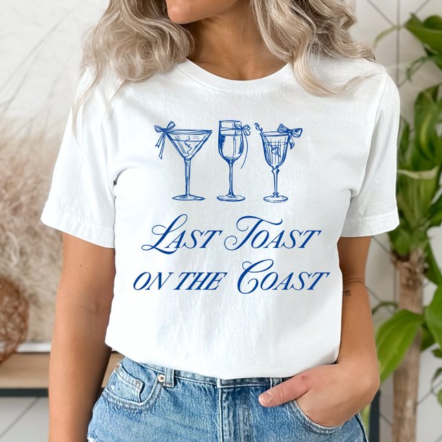 T-shirt Dernier toast sur la côte Élégant poitrine tirée à (Créateur téléchargé)