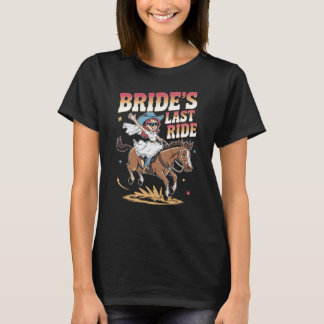 T-shirt Dernier Tour de la Mariée Drôle de Cheval à Monter