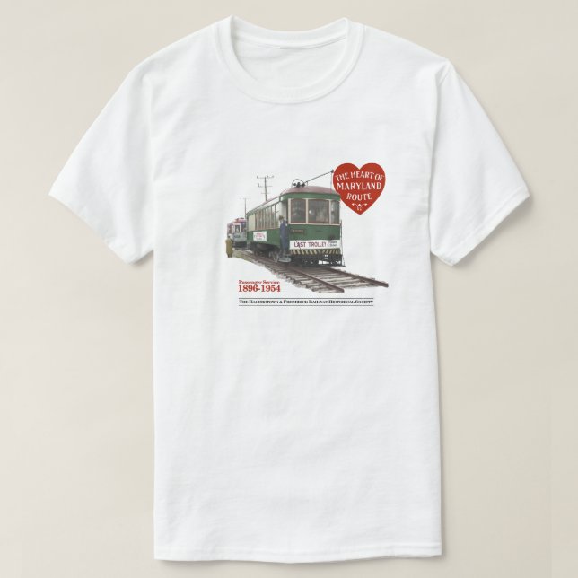 T-shirt Dernier Trolley 70e anniversaire - Image sur le de (Design devant)