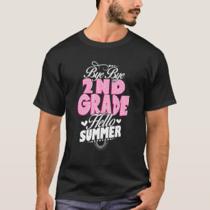 T-shirt Dernière journée de l'école Bye Bye 2e année Bonjo