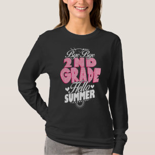T-shirt Dernière journée de l'école Bye Bye 2e année Bonjo